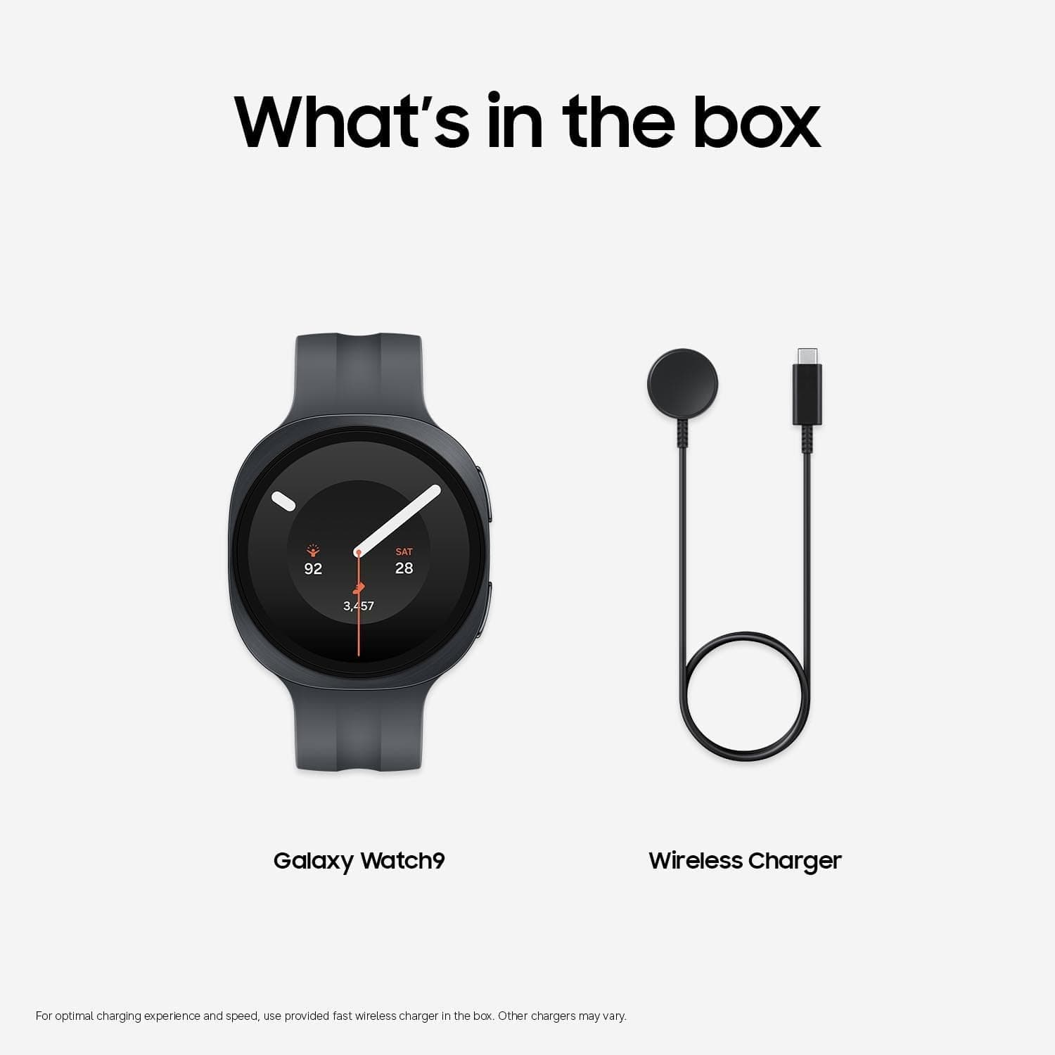 Samsung Galaxy Watch9 and wireless charger