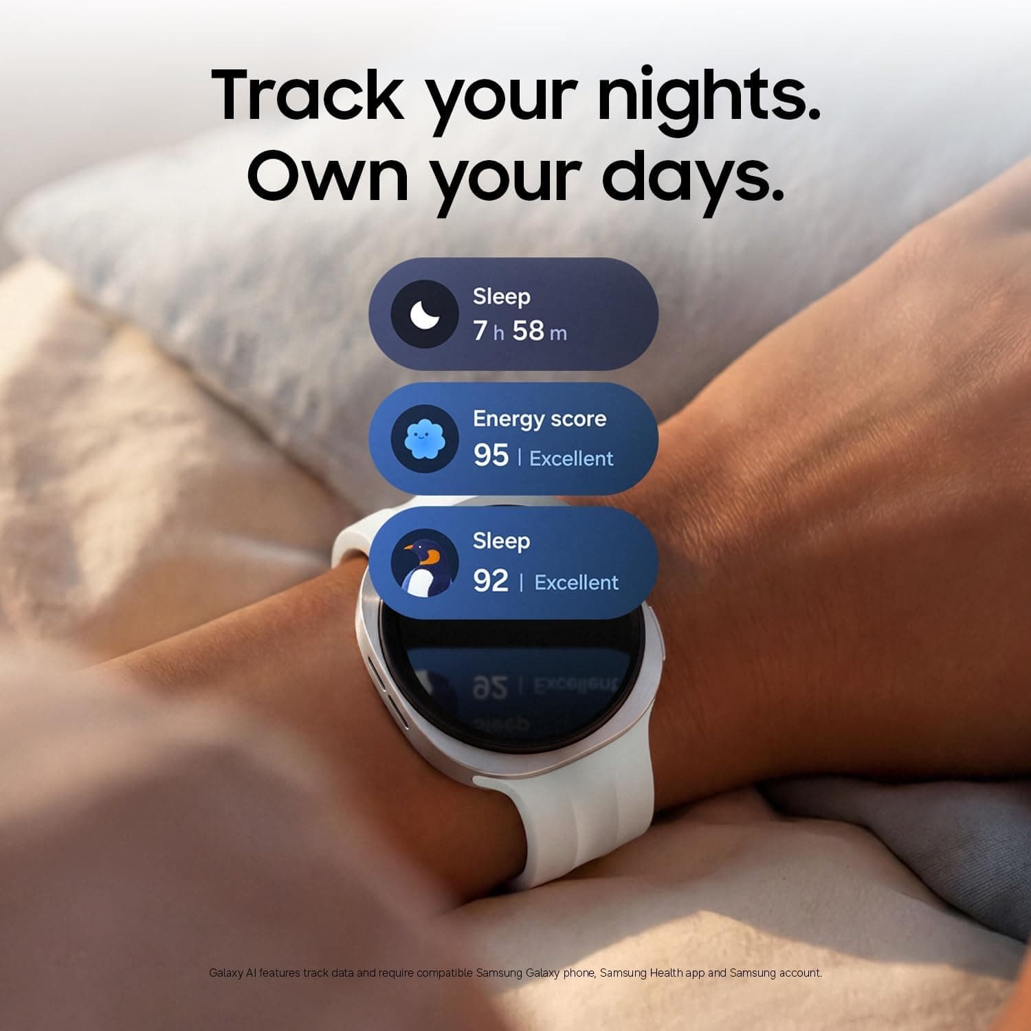 Samsung Galaxy Watch9 sleep duration and Energy Score