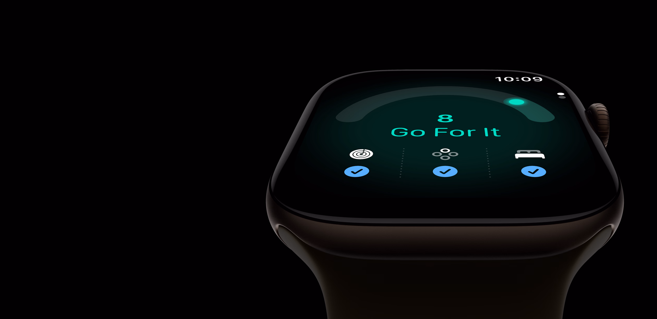 Apple Watch Series 12 displaying a readiness score reading "Go For It"
