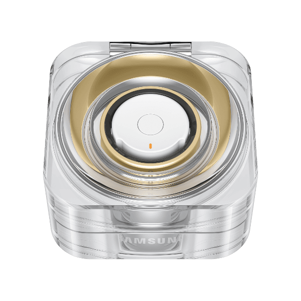 Samsung Galaxy Ring in its charging case