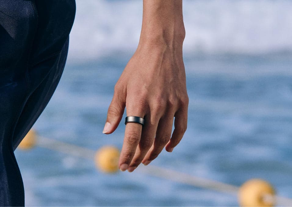 Samsung Galaxy Ring worn on a finger