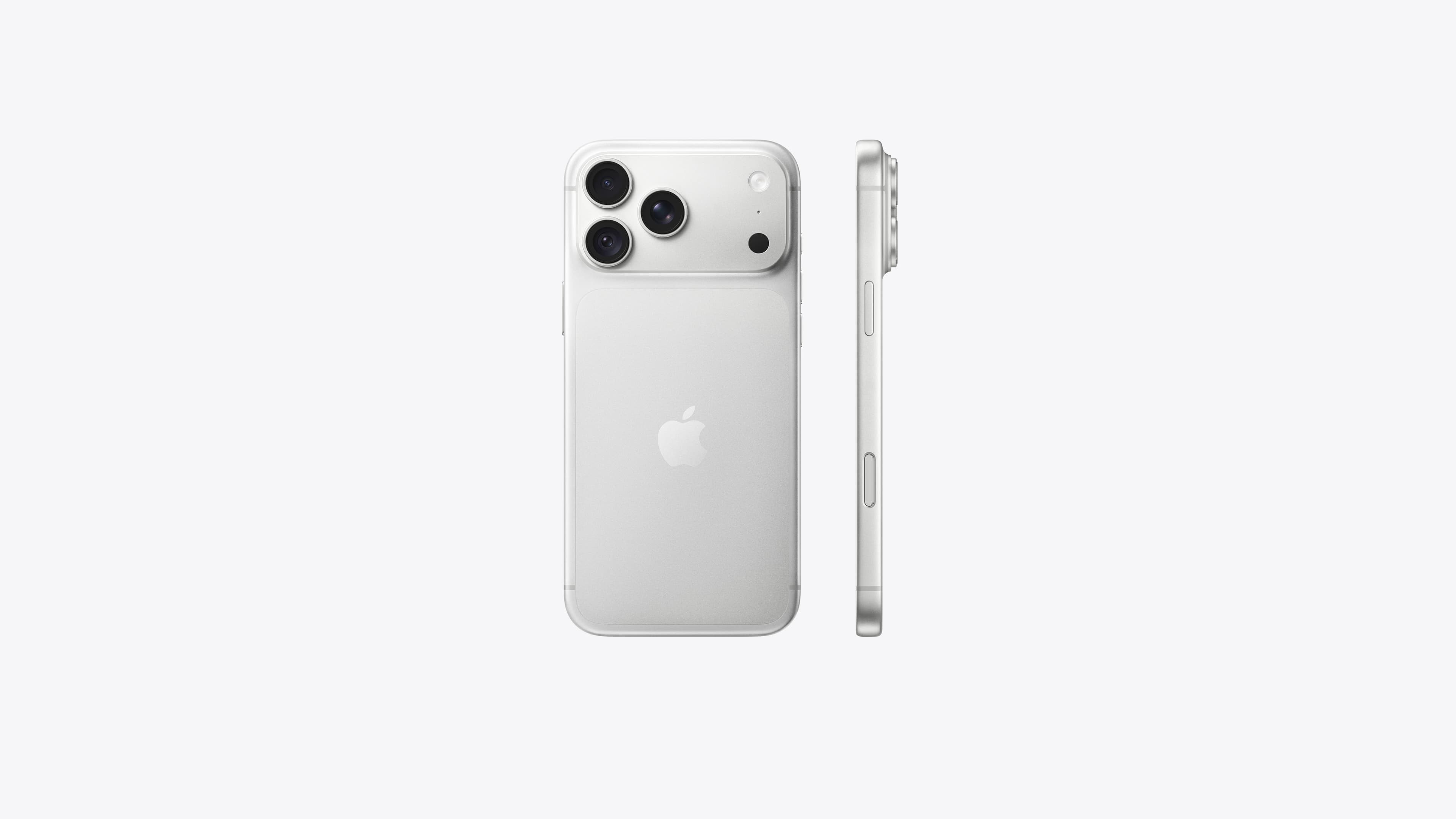 iPhone 18 Pro Max from the back and from the side, showing the camera plateau and the thickness of the body